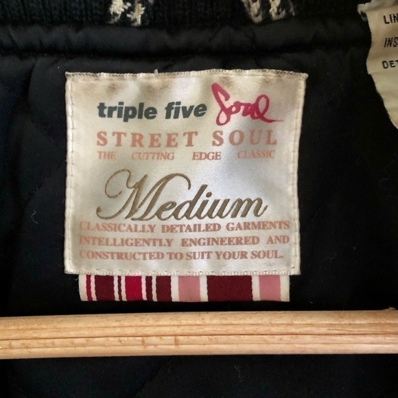 Vintage Triple Five Soul Wool Bomber Jacket Size M - Picture 7 of 9